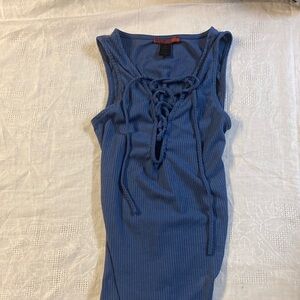Red By BKE Navy Blue Body Suite Tank Top. Snap Crotch. Size XS.